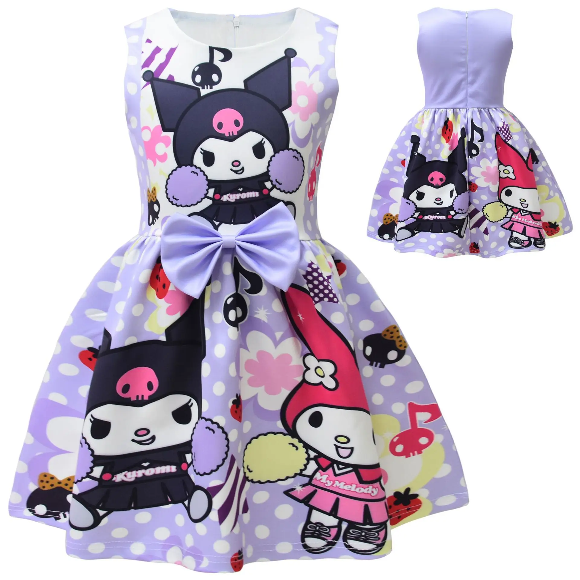 

Sanrio Children's Skirt Kuromi Kuromi Girls' Skirt Princess Dress Holiday Party Dress Girl Clothes Children's Clothing Girls