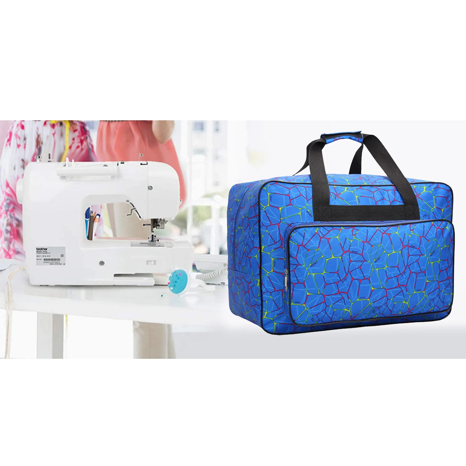 Travel Sewing Machine Carry Bag Carrying Case Storage Pocket Lightweight Handbag Sew Accessories Storage Holder Tote Pockets