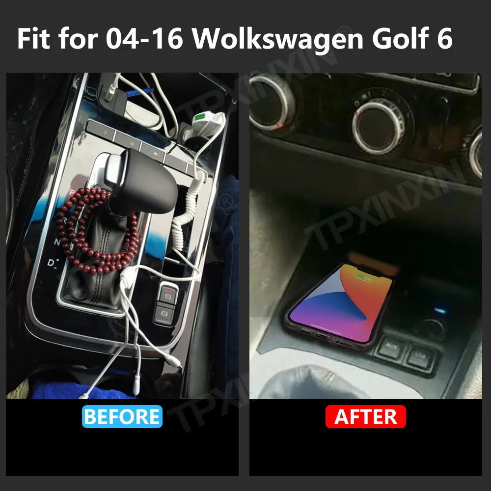 

15W Wireless Charger For Volkswagen VW Golf 6 2004-2016 Phone Holder Charging Plate Interior Accessories