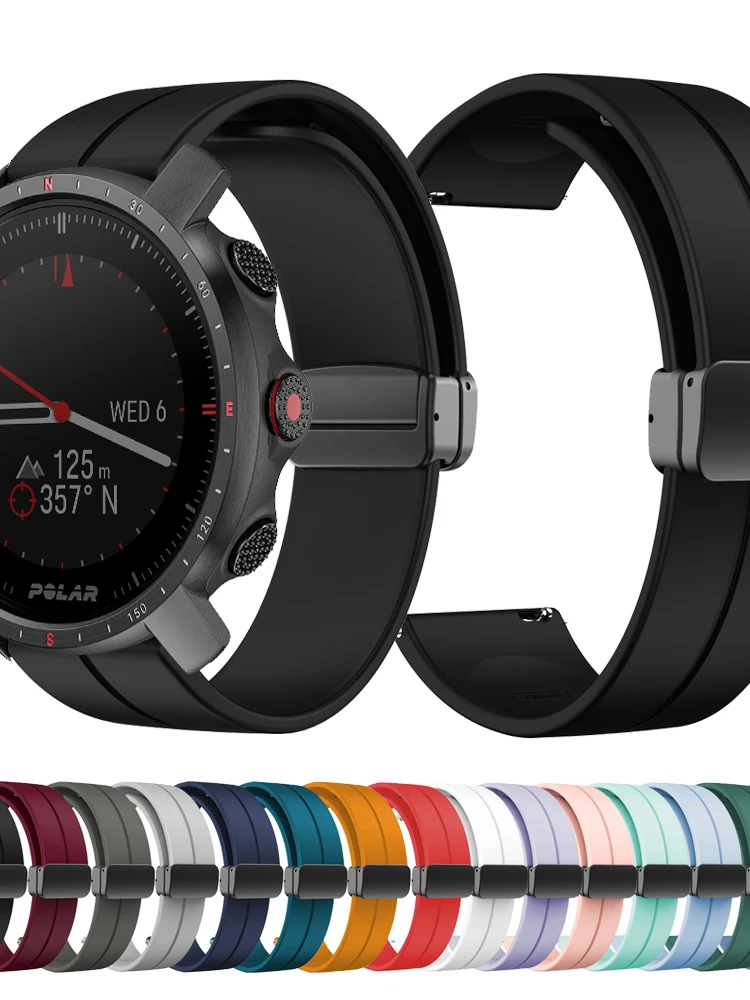 Cinturino Con Fibbia Pieghevole Magnetica In Silicone Per Cinturino Polar Grit X Pro Per Cinturini Sostituibili Polar Grit X Vantage M M2 22Mm