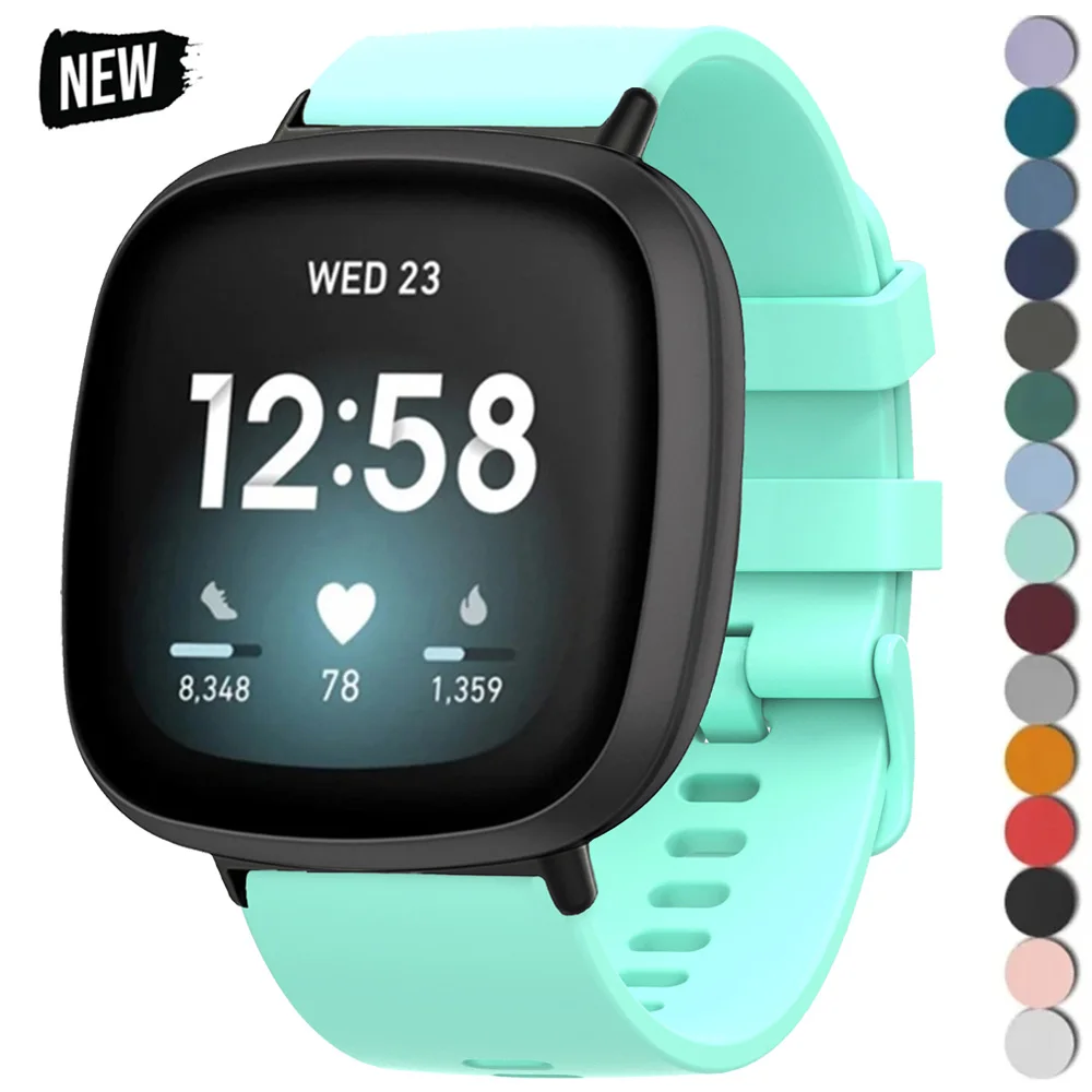 Silicone Sport Watch Band with Pin Buckle - Soft Replacement Bracelet