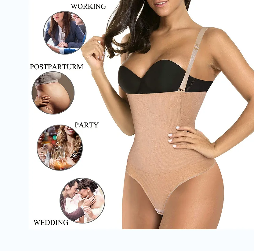 

Sexy Body Shapewear Thong Waist Trainer Corset Open Bust Body Shaper Seamless Invisible Bodysuit Slimming Belly Underwear Faja