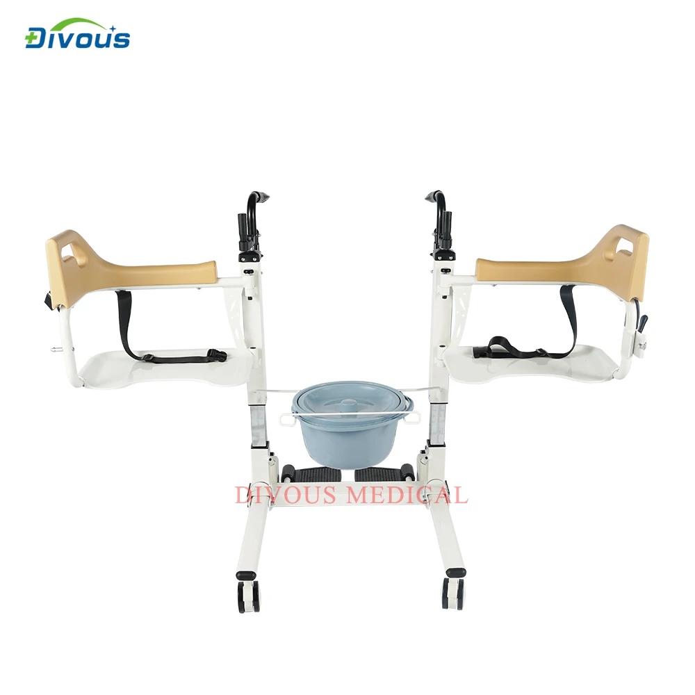 Nursing elderly home bath chair toilet chair transfer wheelchair 3