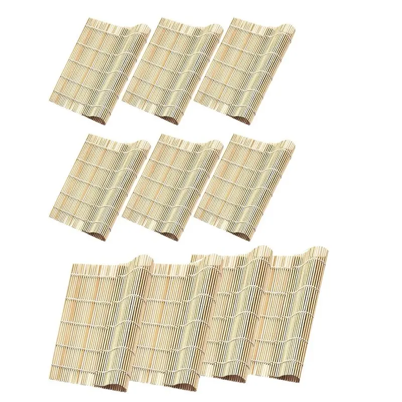 AB34-10 Pk 대나무 초밥 매트 - 초밥 롤 및 김밥 만들기, 모양 잡기 및 성형용 초밥 롤 매트, 초밥 만들기 용품