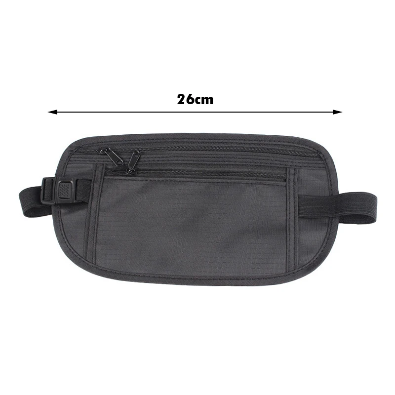★ ▲ 1PC Marsupio da viaggio invisibile, marsupio per passaporto, borsa porta soldi, portafoglio di sicurezza nascosto, borsa casual per uomo e donna - immagine 5