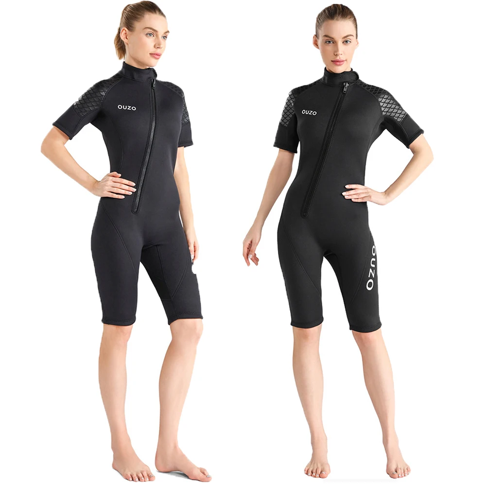 3MM Neoprene Short Sleeves Men Women Wetsuit Couples Thick Keep Warm Scuba Diving Suit Surfing Jellyfish Snorkeling Swimwear