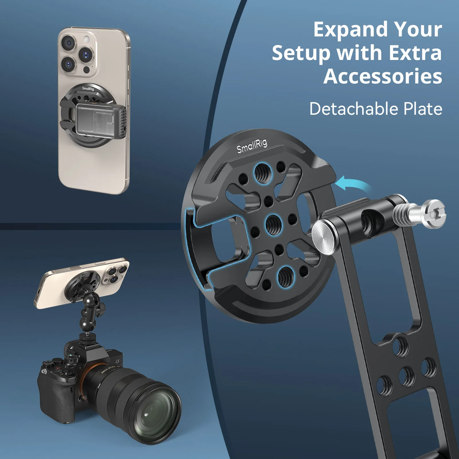 SmallRig Arca-Standard Phone Support With Cold Shoe Mount 5339 Photogear - View #12