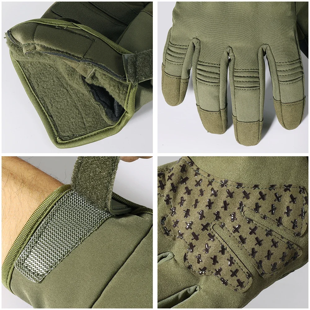 Tactical Gloves Touch Screen Full Finger Glove Hard Shell Fleece Warm Combat Airsoft Hunting Hiking Bicycle Cycling Non-slip Men motorcycle gloves touch screen gloves fitness gloves bicycle gloves