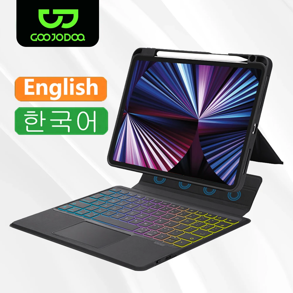 GOOJODOQ Magic Keyboard Case For IPad Pro 11 2024 Air 5 Air 4 IPad 9th 