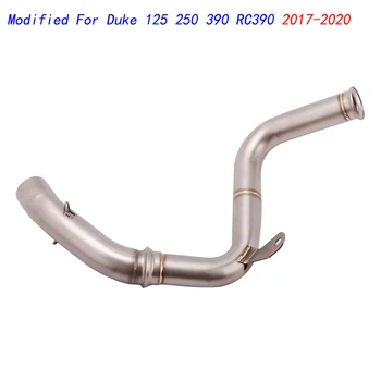 Slip On Motorcycle Exhaust Mid Link Pipe Muffler Middle Connect Tube Modified For Duke 125 250 390 RC390 2017-2020