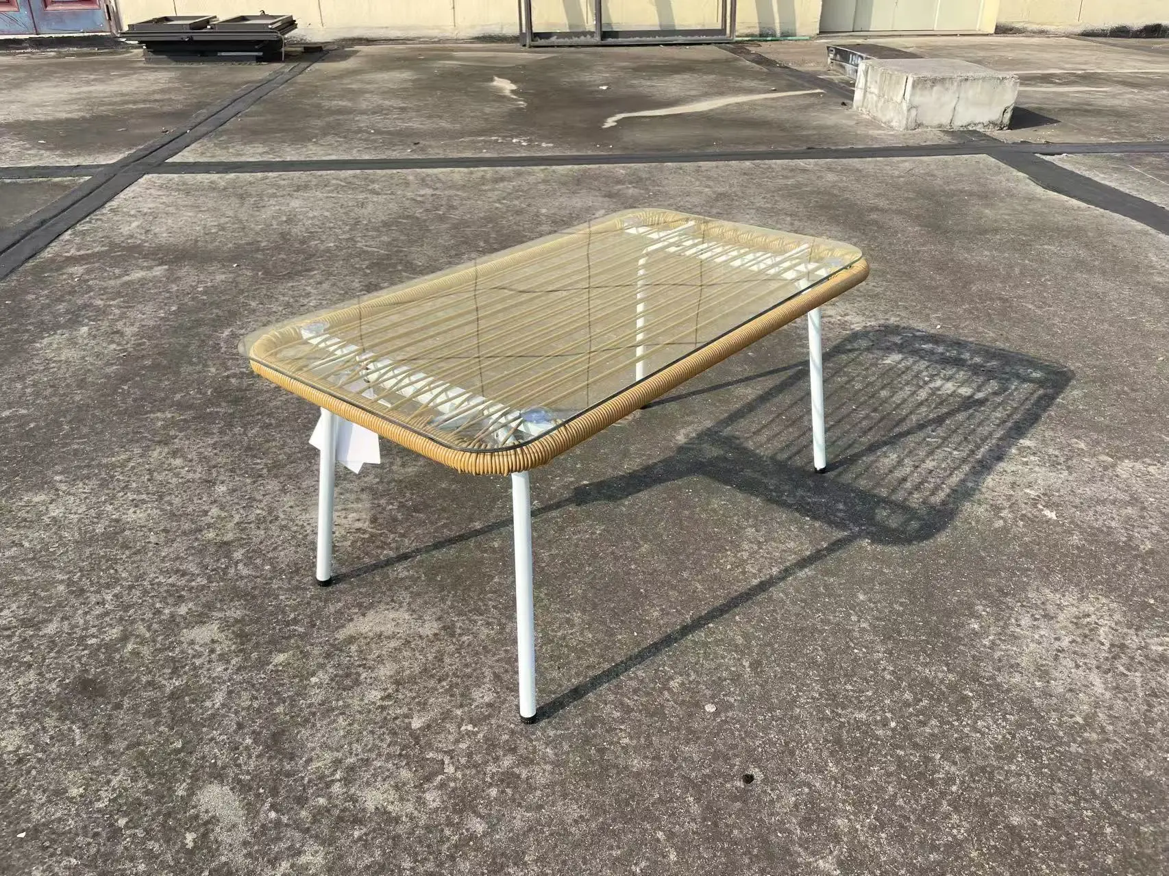 Stackable Wicker Patio Conversation Set with Cushions 6