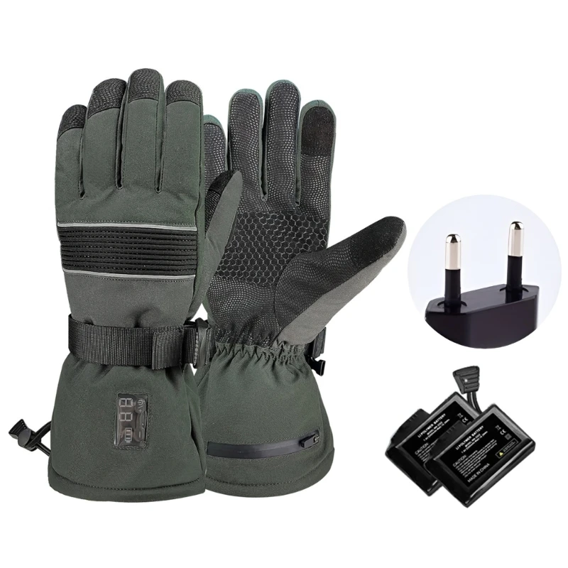 

Heated Cycling Gloves Touch Screens Thermal Gloves Windproof Winter Warm Gloves