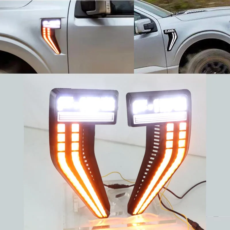 

Задняя вспышка F150, аксессуары для Ford F150, автомобильная лампа, сигнал поворота, боковая габаритная лампа для пикапа Ford F150 2021 2022
