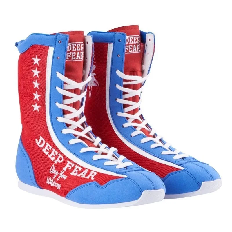 Professional Boxing Training Shoe Couples Red Wrestling Shoes Men Women Designer Flats Indoor Sports Shoe Fighting Boots Boy