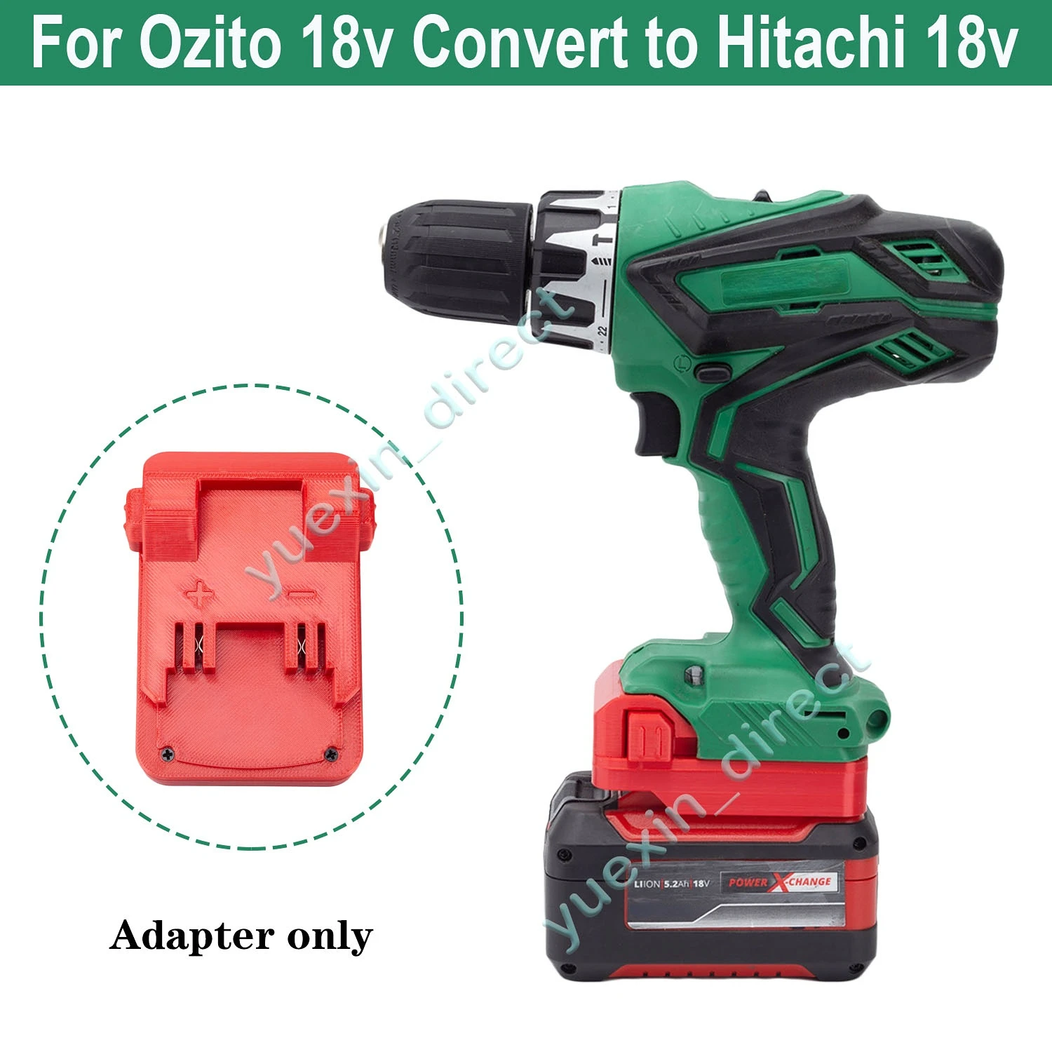 Hitachi (hikoki) リチウム電池に変換するためのポータブル電動