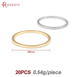 Gold & Silver Brass Round Closed Jump Rings for Jewelry Making - Assorted Sizes (28MM 20PCS)
