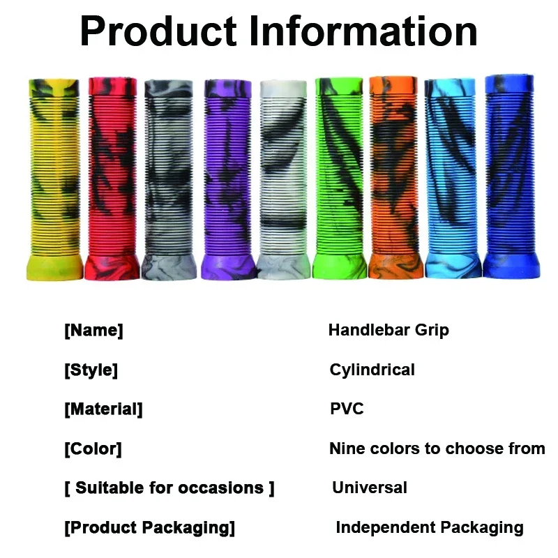 Rubber Mtb Bike Grip Bicycle Handle Bar Cuffs Cover Anti-slip Tricycle Skateboar