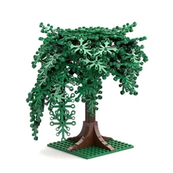 MOC Jungle Garden Building Blocks Set with Trees, Grass, and Flowers (Tree Set)
