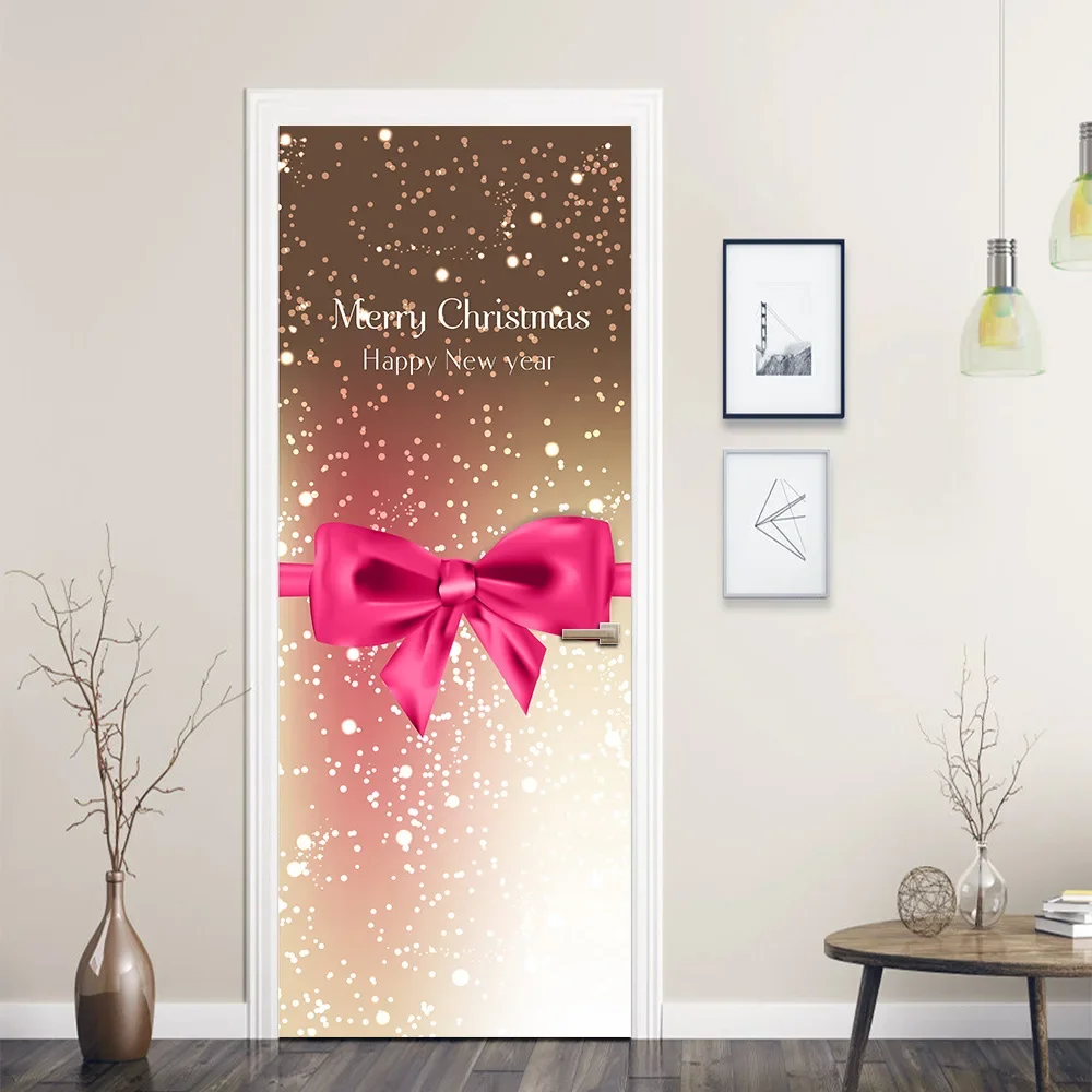 2 Fogli Adesivi Rimovibili Per Porte Con Rami Dorati - PVC, 80x200 Cm Totale, Per Camere, Soggiorno, Decorazione Murale