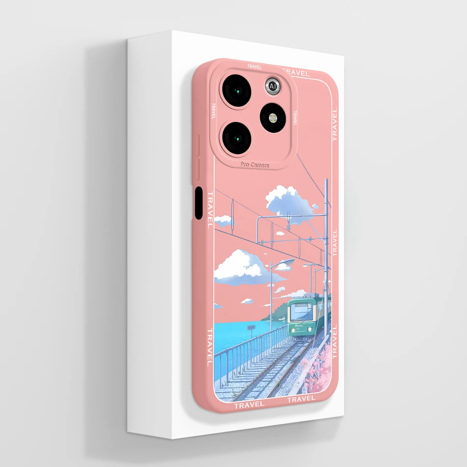 Oil Painting Full Protection Soft Phone Case - Liquid Silicone Back Cover