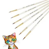 6pcs Professional Micro Fine Liner Detail Paint Brush Set Tiny Miniature Paint Brushes Kit For Watercolor Oil Face Acrylic Nail 1