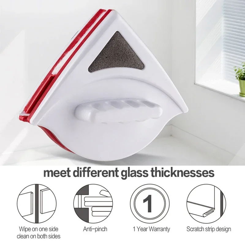 Magnetic Window Cleaner Household Office Special Glass Window Cleaning Tool Automatic Water Discharge Double-layer Wiper