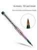3D Kolinsky Nail Brush,Colorful Metal Handle 1