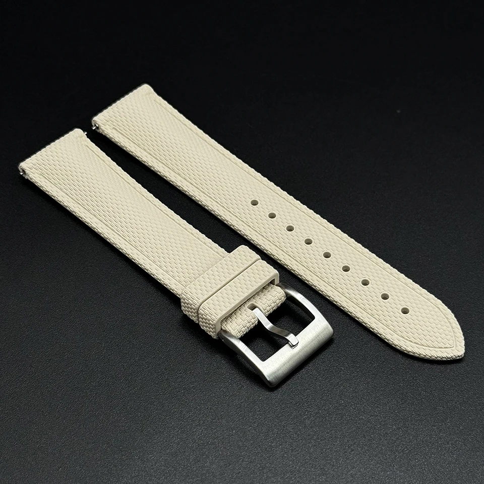 Braided FKM Rubber Quick-Release Watch Strap - Universal Fit, 20-22mm