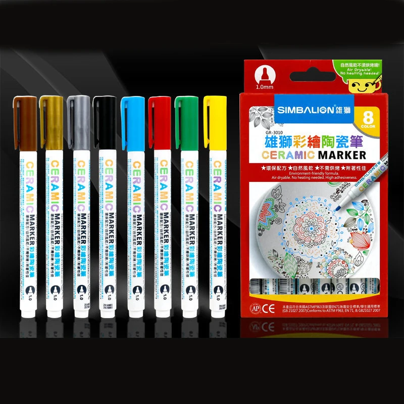 Ceramic Painting Supplies Marker Pens Ceramics Ceramic Pen Drawing 8color Ceramic