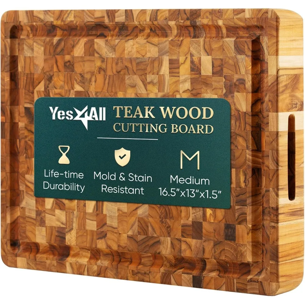 Yes4All Durable Teak End Grain Cutting Board - image 1