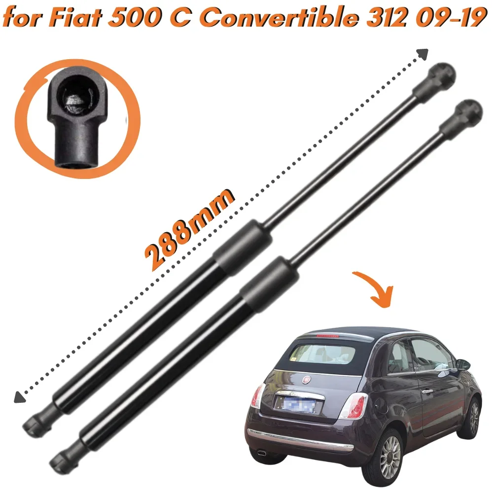 

Qty(2) Trunk Struts for Fiat 500 C Convertible 312 2009-2019 51839496 51859965 Rear Tailgate Boot Lift Supports Gas Spring Shock