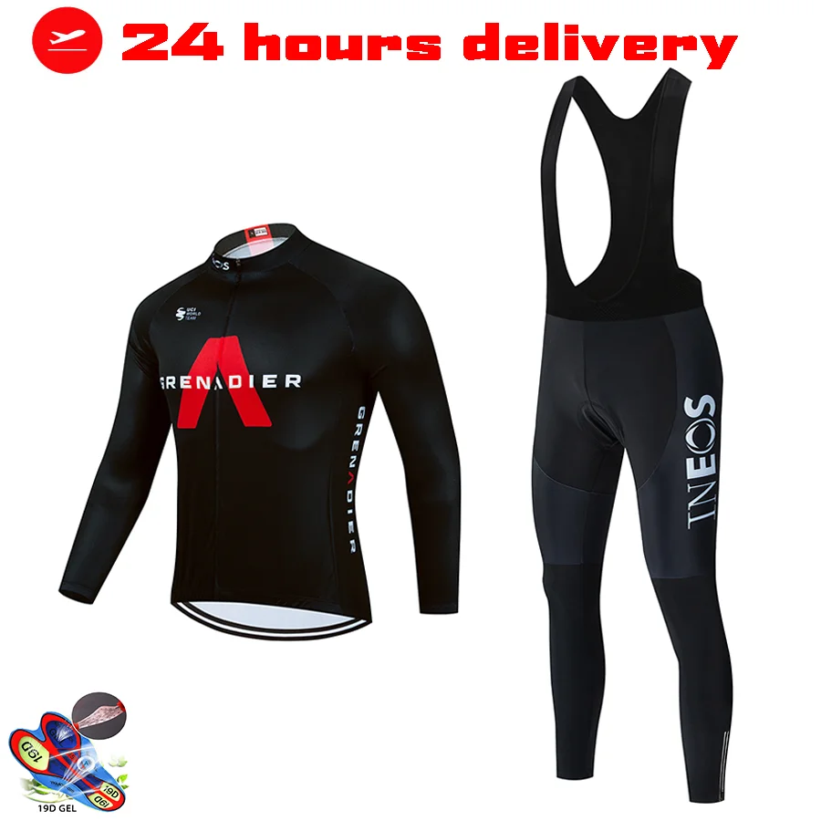 남성용 긴팔 사이클링 저지 세트, MTB 자전거 의류 키트, 자전거 의류, Maillot Ciclismo, INEOS Grenadier, 2023 봄 가을