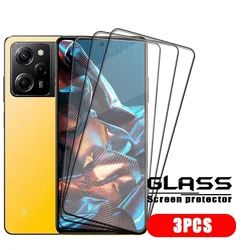 Premium Tempered Glass Screen Protector, Full Coverage, 4 - Pack - Poco X5 Pro 5G (3 Front Glass)