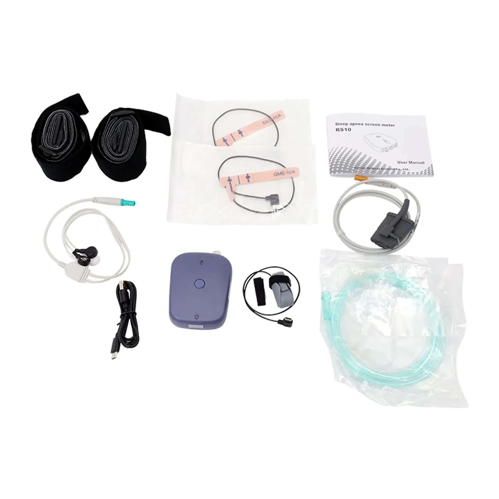 Sleep Apnea Screen Meter Nasal Airflow Monitor Contec RS10 with Free software SPO2 Pulse Rate Breathing Sleep Monitor PR