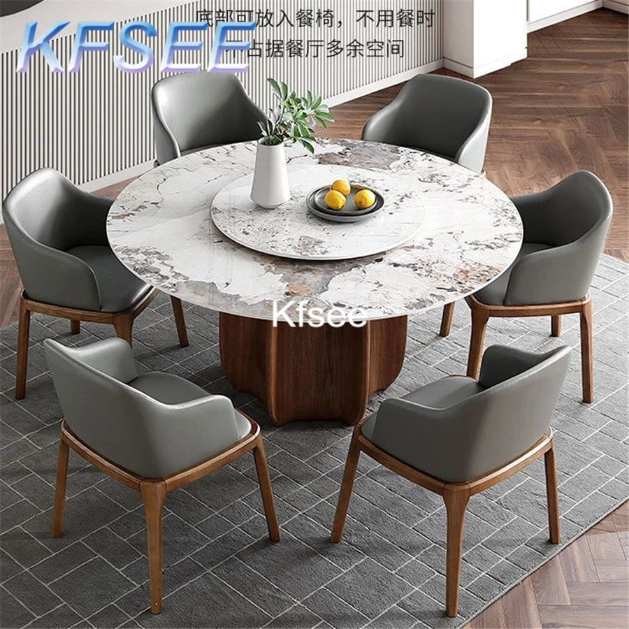 Kfsee 1pcs A Set Prodgf Home Here 120cm Round Dining Table(with Turnable) - Dining  Tables - AliExpress