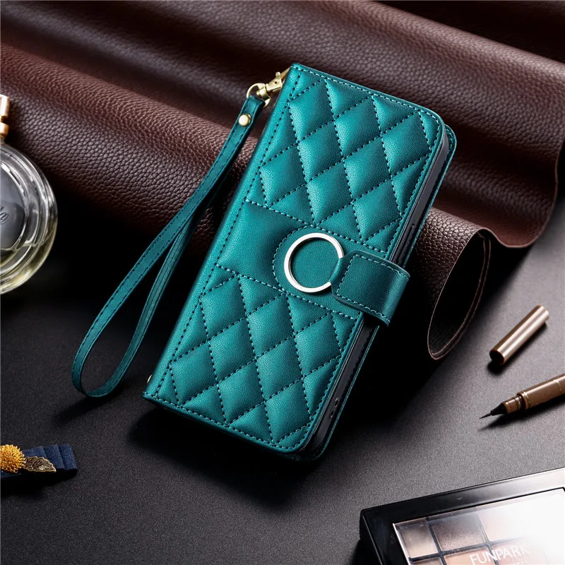 Elegant Leather Flip Wallet Crossbody Phone Case