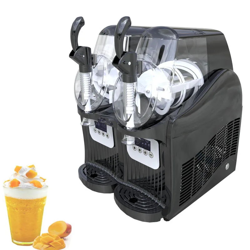 

Commercial Snow Melting Machine Double Tank Smoothie Maker Electric Frozen Drink Slush Slushy Making