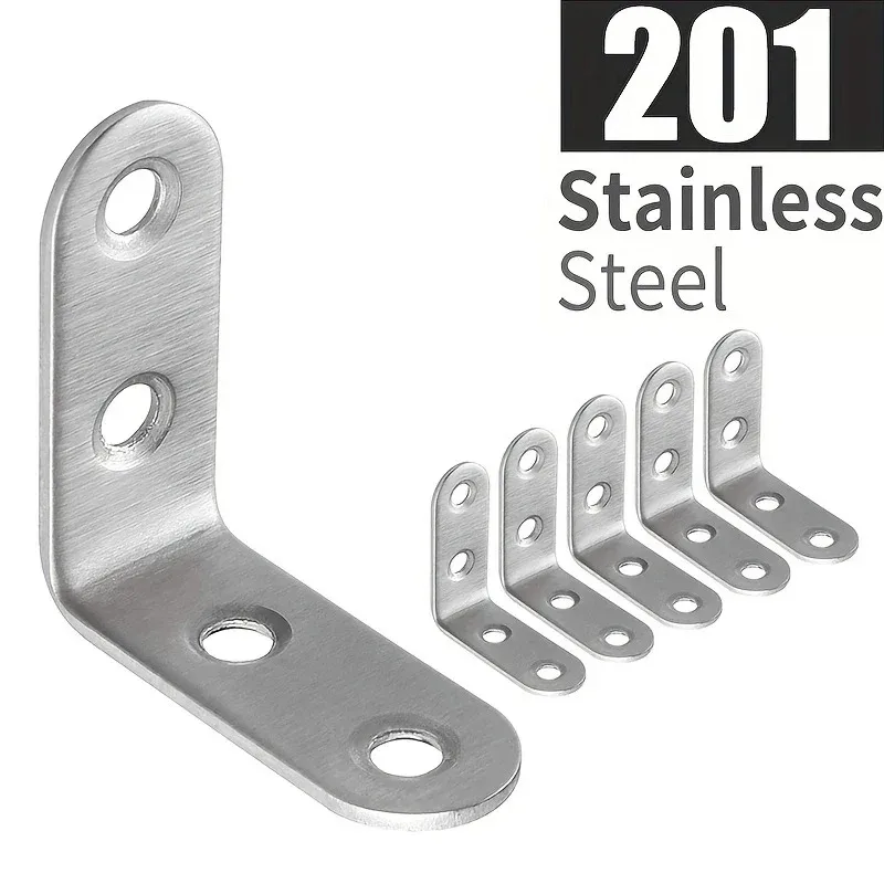Angle bracket 6pcs stainless steel 90 degree L shaped 40mm X 40mm X 16mm heavy duty