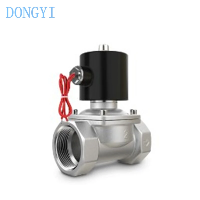 

304 Stainless Steel Solenoid Valve Normally Closed 2W Water Valve DN8 DN10 DN15 DN20 DN25 DN32 DN40 DN50 DN65 AC220V DC24V DC12V