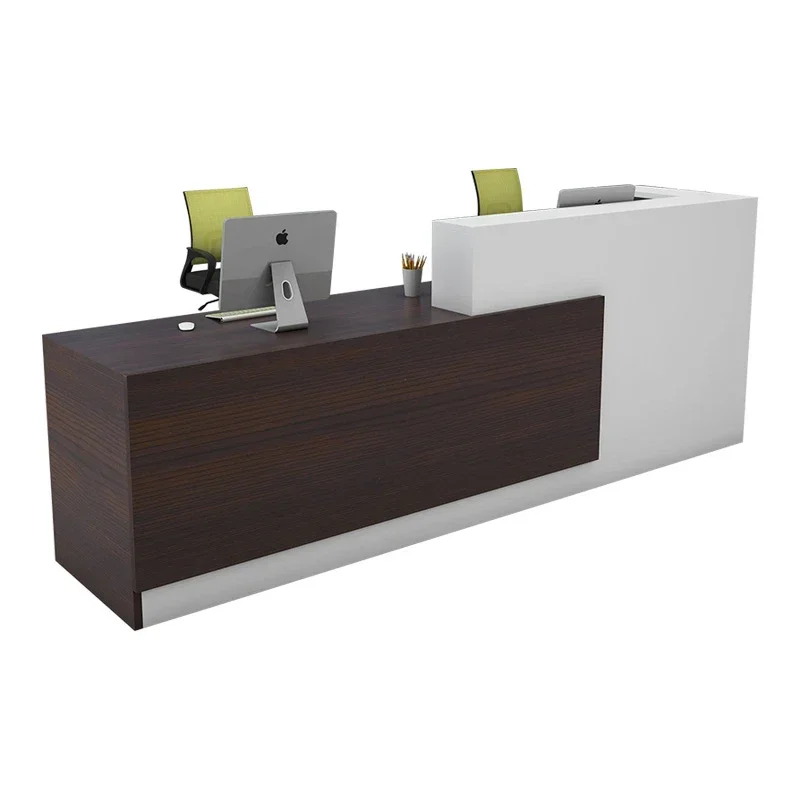 QTZ24 Reception Table Cheap Price Melamine Good Quality Office Desk Office Furniture Modern Spa white reception desk