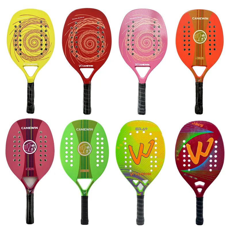Beach Tennis Racket Carbon Rough Surface Soft White EVA Core 22MM Light