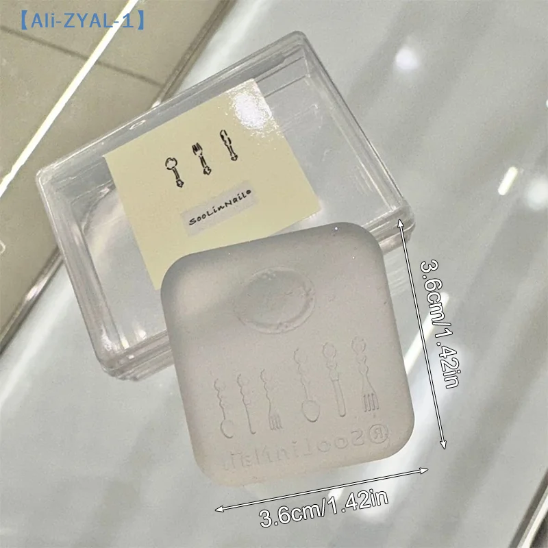 【ZYAL-1】식기류 시리즈 나이프 포크 스푼 3D 실리콘 네일 몰드 네일 아트 소프트 스탬핑 플레이트 DIY 매니큐어 조각 템플릿