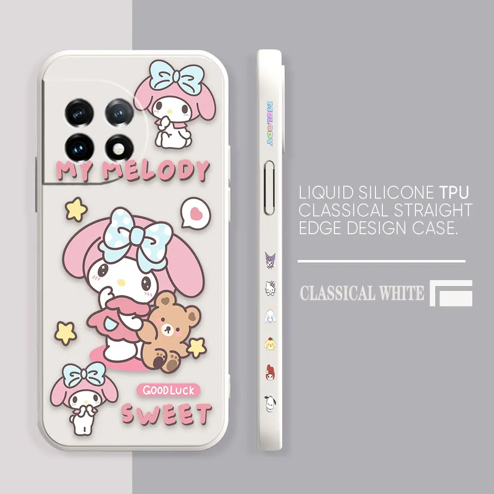 thumbnail image 1 of Case For Oneplus 5 6 9 9R 8 8T 7 7T A3 2 2V NORD 3 2 Lite Pro Simple Liquid Silicone Case Cartoon My Melody, 1 of 5
