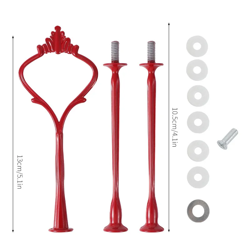 Cake Stand Multi-layer Crown Heart Lucky String Plate Home Wedding Decor Afternoon Tea Dessert Cupcake Stand Tray Rack Pole