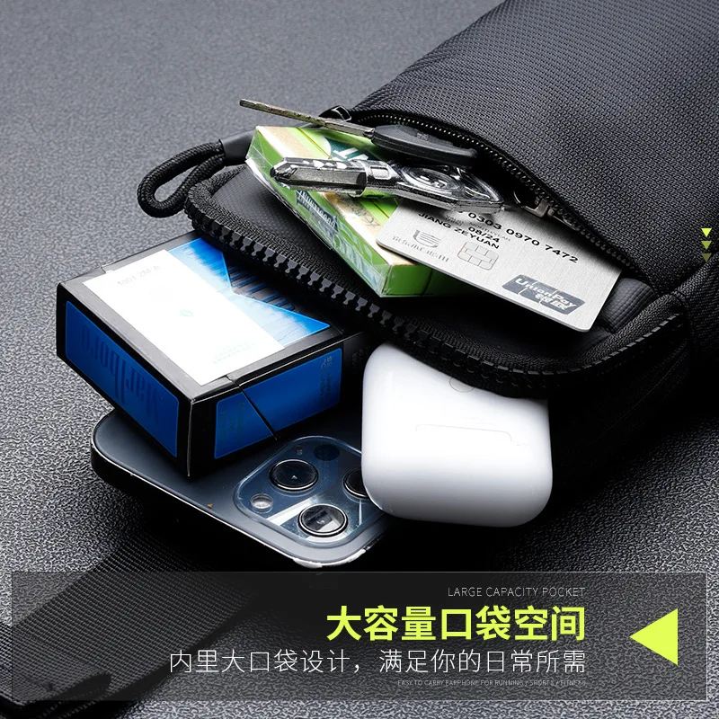 Casual Men Shoulder Chest Bag Nylon Waterproof Outdoor Sport Running Cycling Belt Bag Large Capacity Travel Phone Pouch mens messenger bag mens shoulder bag