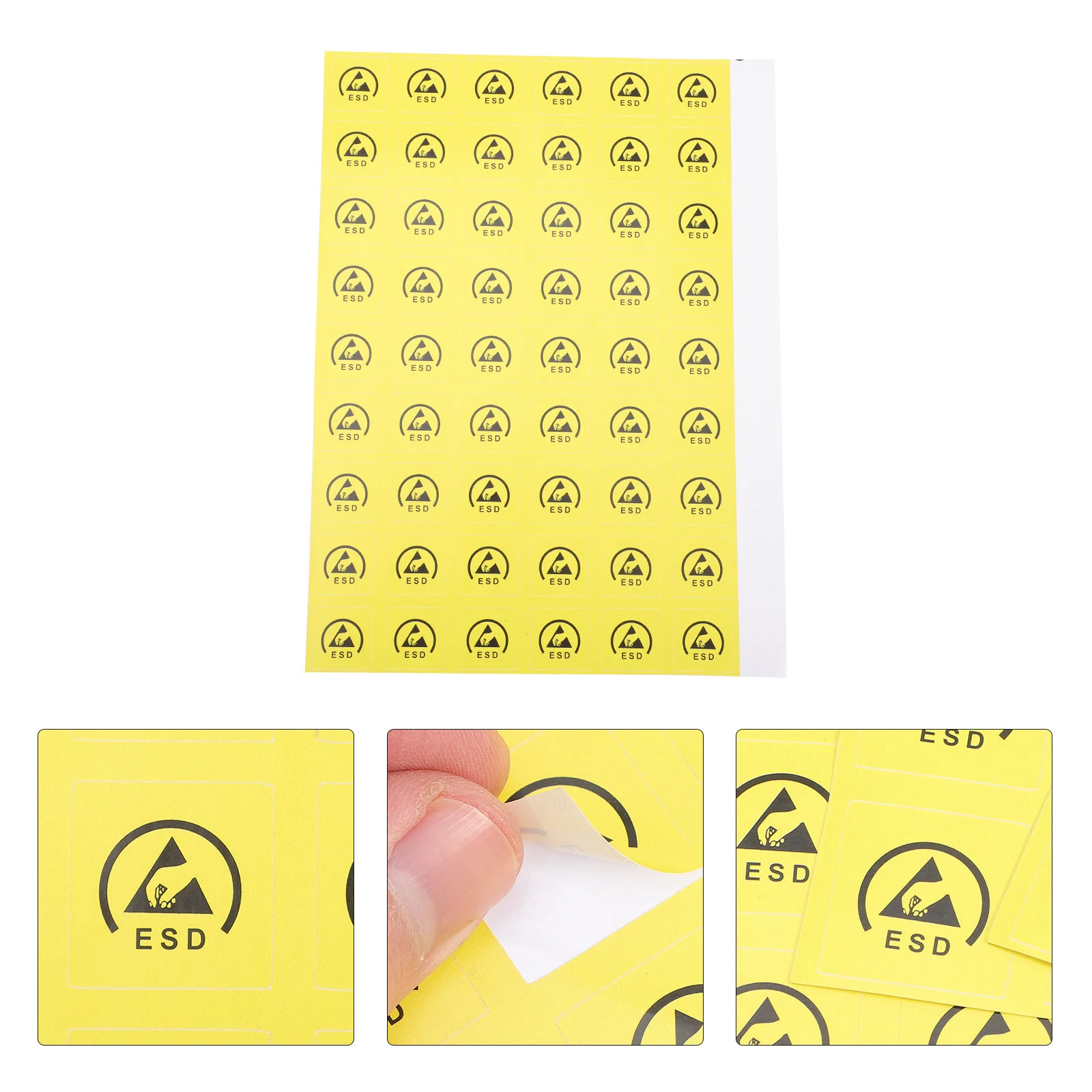 

200pcs Electrostatic Warning Decals Caution Stickers Self Adhesive Warning Decals