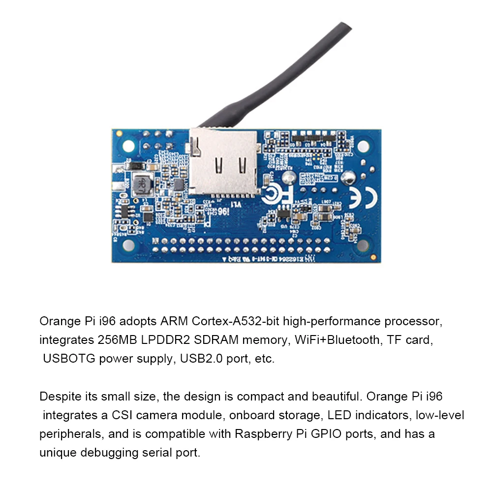Orangepi I96 ARM Cortex-A5 32bit CPU 256MB LPDDR2 SDRAM WIFI + BT α׷ MCU   (ī޶  )