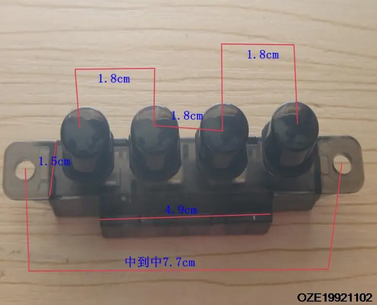 

MQ184C AC 250V 4 Pushbutton Piano Type Key Board Switch for Range Hood