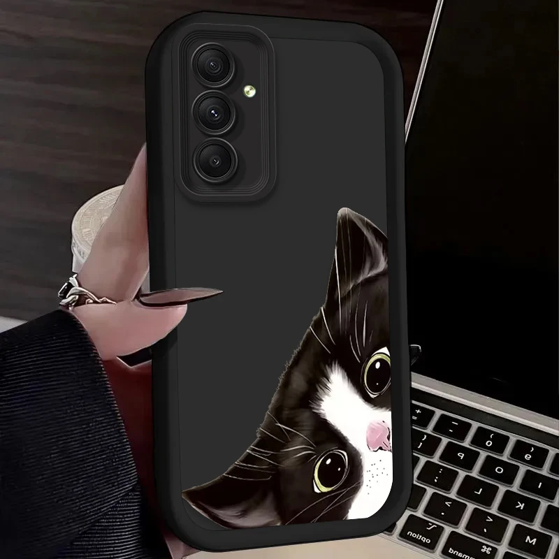 Chic Black Cat Pattern Phone Case Cover