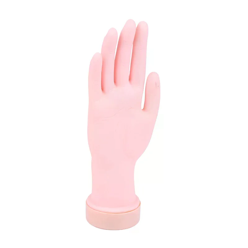Nail Art Training Practice Hand Foot Silicone Fake Hand Foot Manicure Practice Display Tool for Beginners Professional